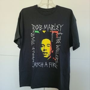 (#G-1 / 045) Mens Black Bob Marley Graphic T Shirt Size XXL
